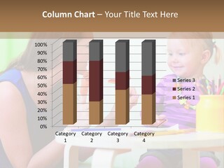 A Woman And A Child Sitting At A Table Eating Food PowerPoint Template