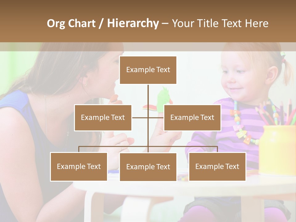 A Woman And A Child Sitting At A Table Eating Food PowerPoint Template