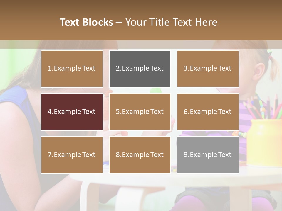 A Woman And A Child Sitting At A Table Eating Food PowerPoint Template