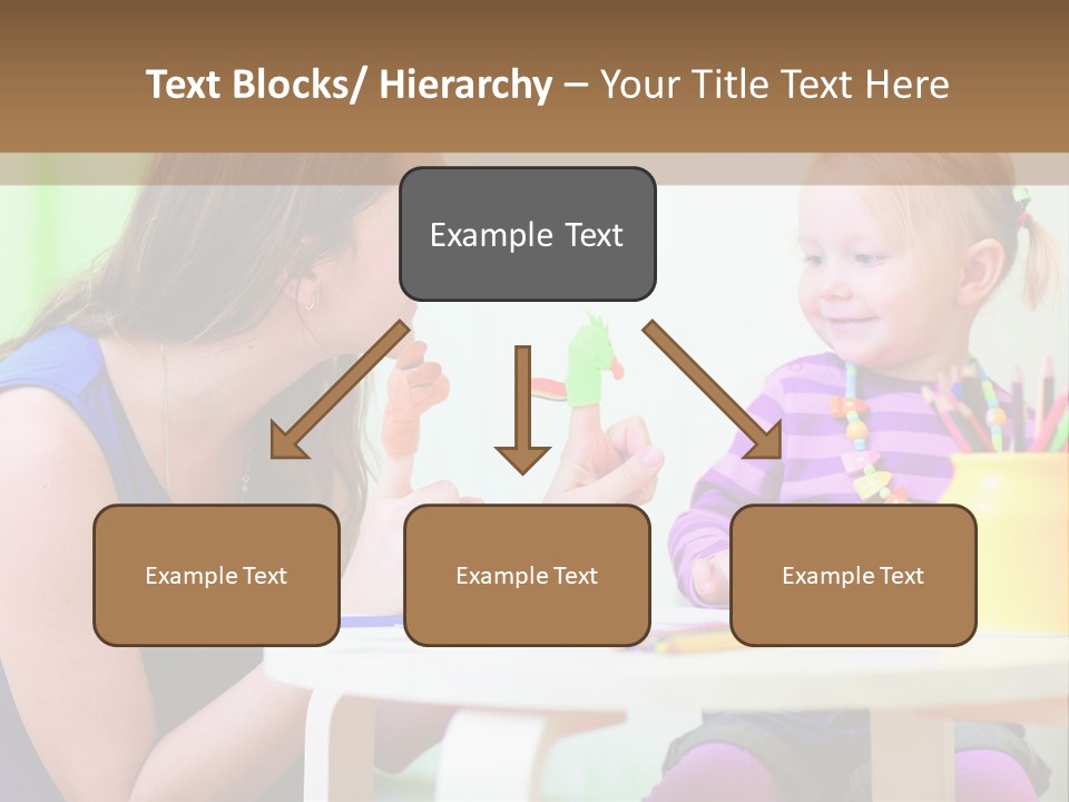 A Woman And A Child Sitting At A Table Eating Food PowerPoint Template