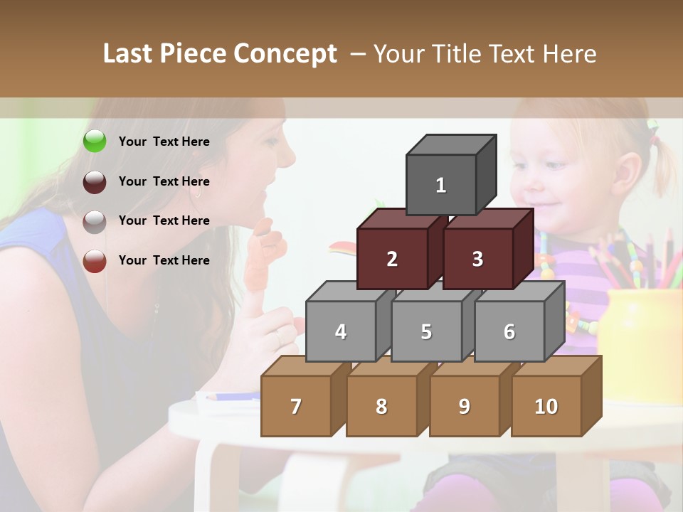 A Woman And A Child Sitting At A Table Eating Food PowerPoint Template