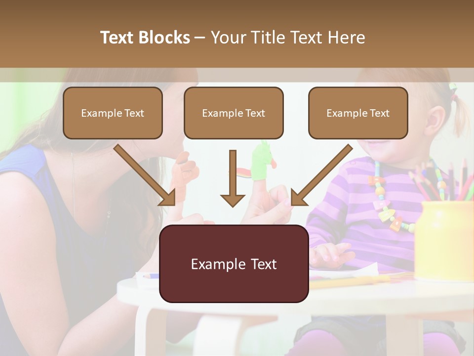A Woman And A Child Sitting At A Table Eating Food PowerPoint Template