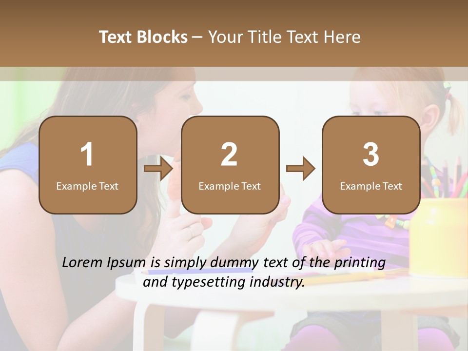A Woman And A Child Sitting At A Table Eating Food PowerPoint Template