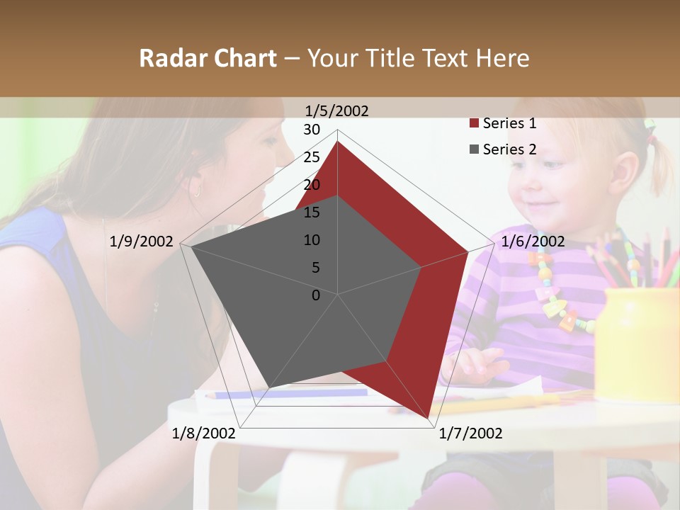 A Woman And A Child Sitting At A Table Eating Food PowerPoint Template