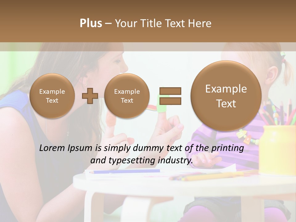 A Woman And A Child Sitting At A Table Eating Food PowerPoint Template