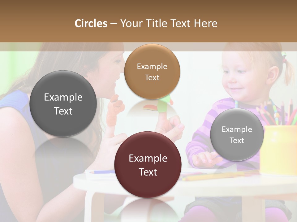 A Woman And A Child Sitting At A Table Eating Food PowerPoint Template