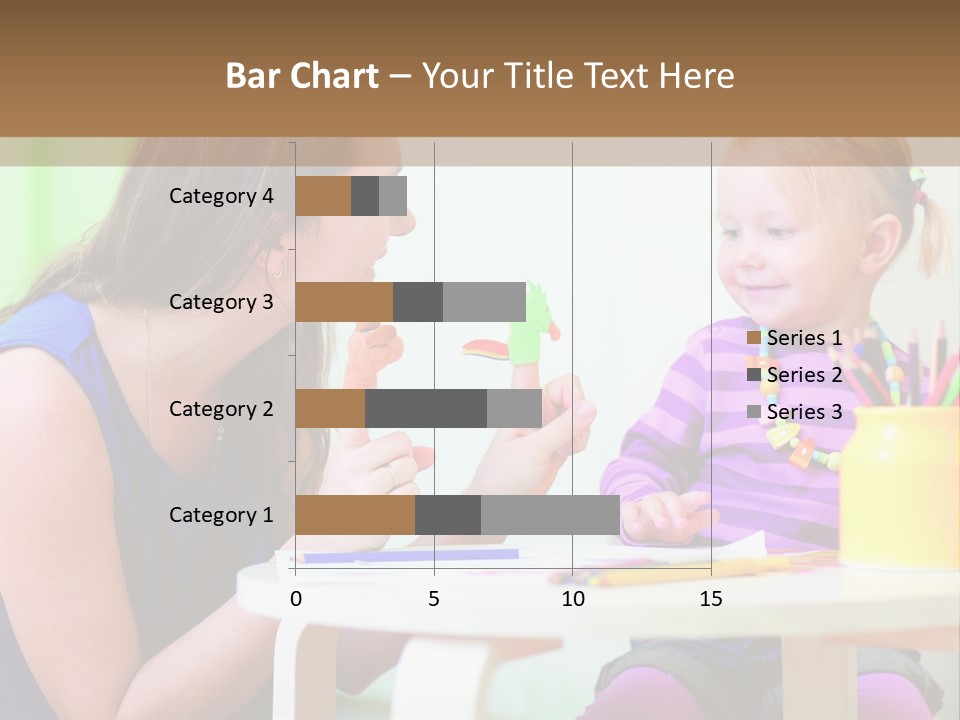 A Woman And A Child Sitting At A Table Eating Food PowerPoint Template