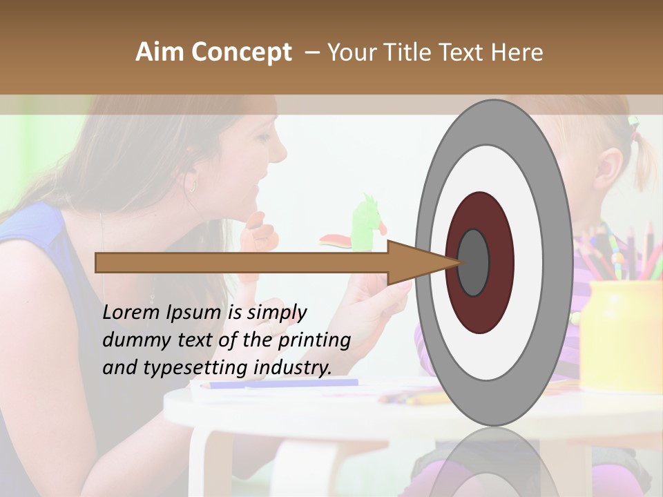 A Woman And A Child Sitting At A Table Eating Food PowerPoint Template