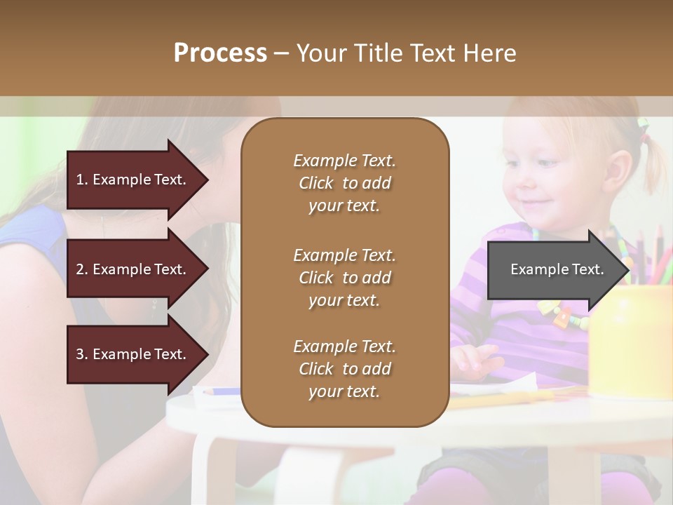 A Woman And A Child Sitting At A Table Eating Food PowerPoint Template