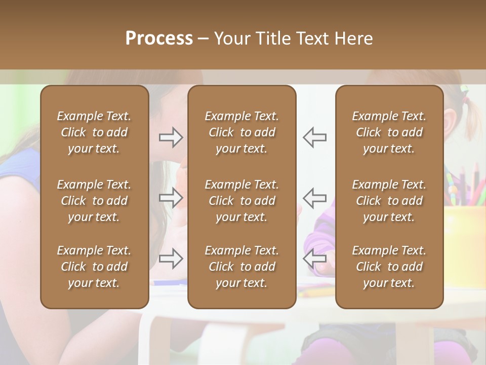 A Woman And A Child Sitting At A Table Eating Food PowerPoint Template