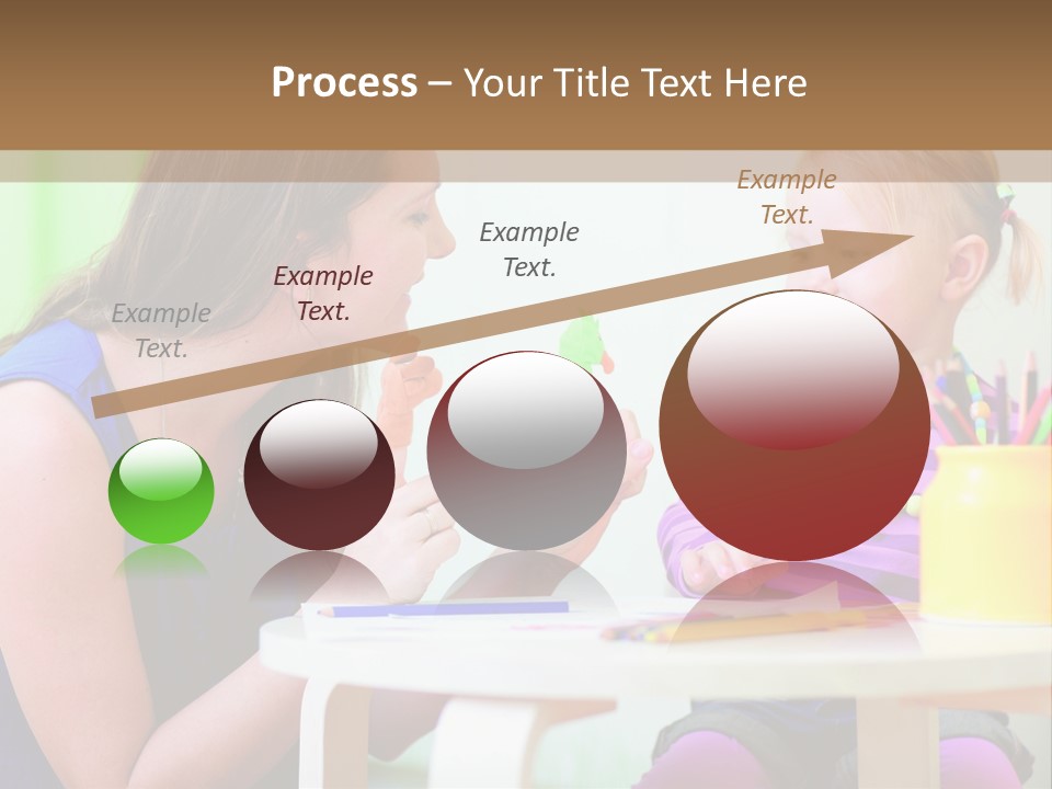 A Woman And A Child Sitting At A Table Eating Food PowerPoint Template