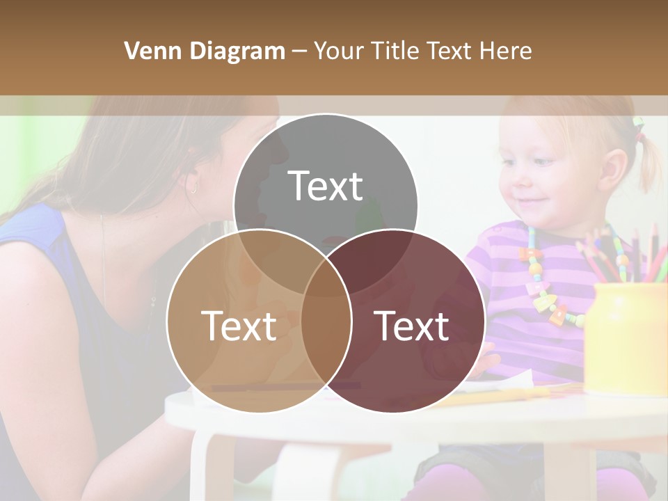 A Woman And A Child Sitting At A Table Eating Food PowerPoint Template