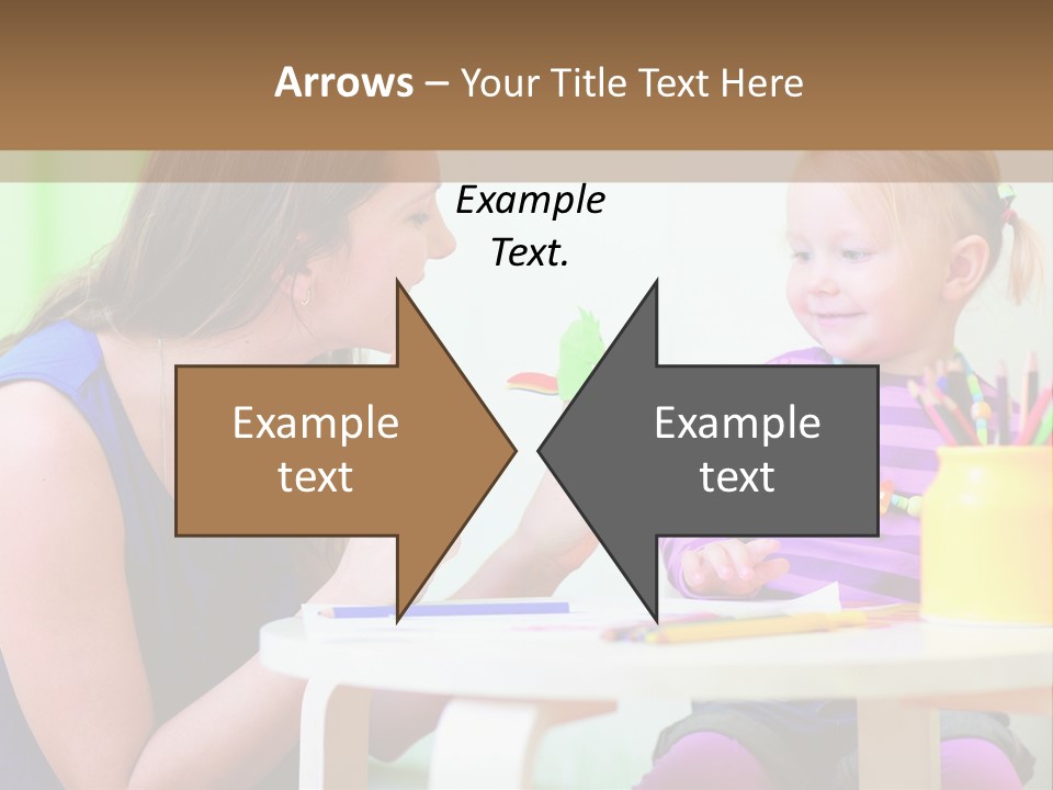 A Woman And A Child Sitting At A Table Eating Food PowerPoint Template