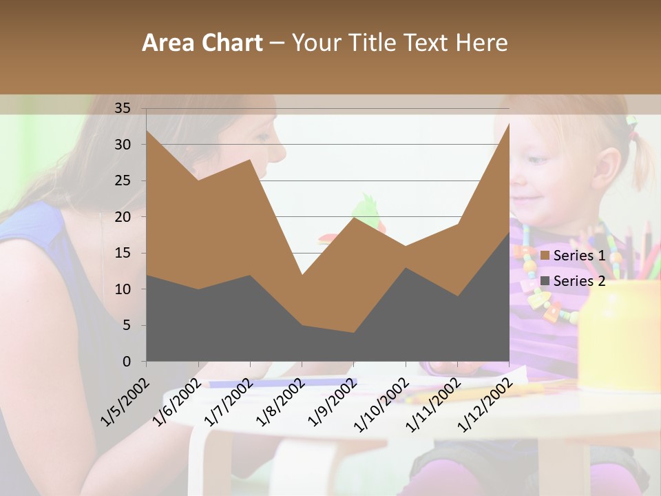 A Woman And A Child Sitting At A Table Eating Food PowerPoint Template