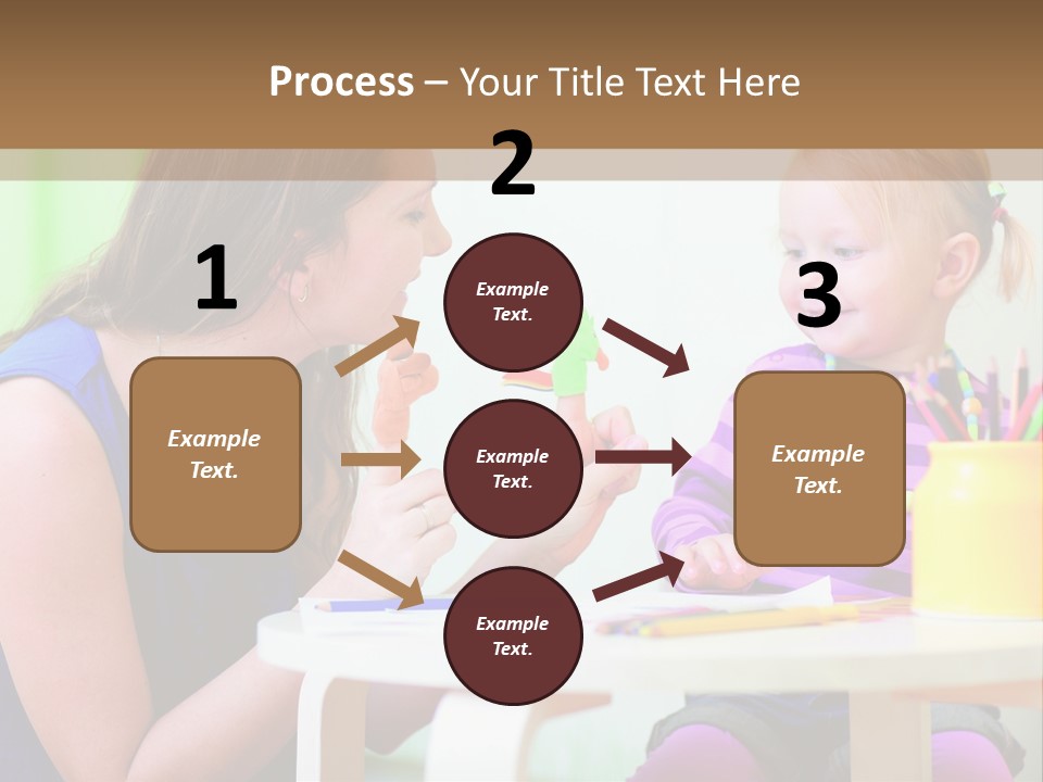 A Woman And A Child Sitting At A Table Eating Food PowerPoint Template