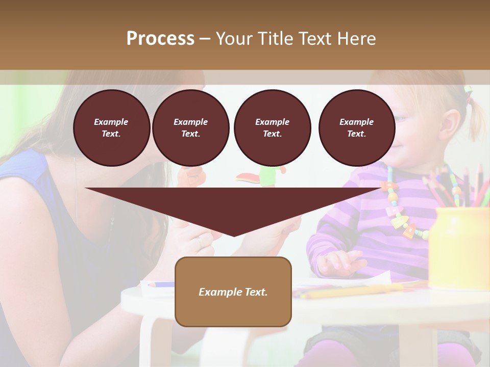 A Woman And A Child Sitting At A Table Eating Food PowerPoint Template