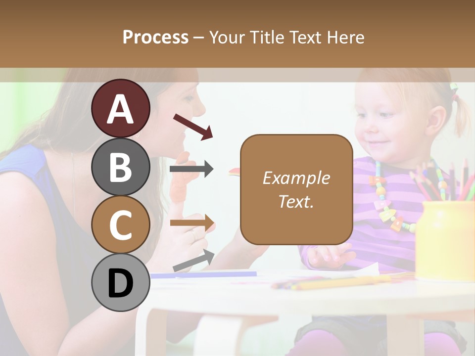 A Woman And A Child Sitting At A Table Eating Food PowerPoint Template