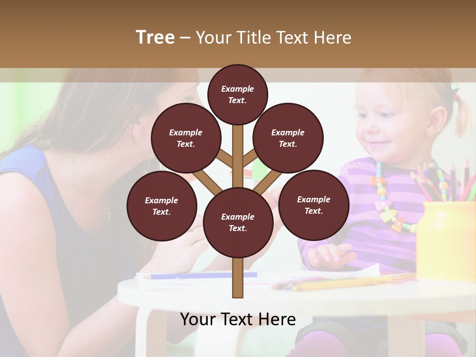 A Woman And A Child Sitting At A Table Eating Food PowerPoint Template