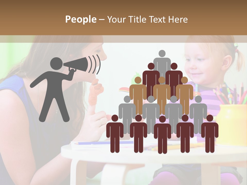 A Woman And A Child Sitting At A Table Eating Food PowerPoint Template