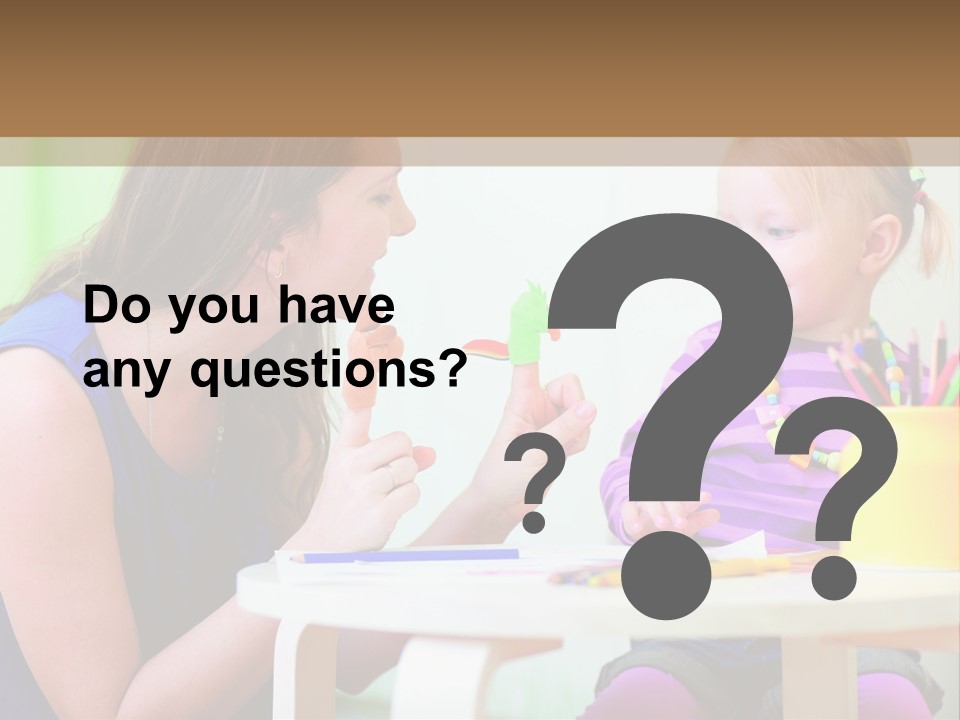 A Woman And A Child Sitting At A Table Eating Food PowerPoint Template