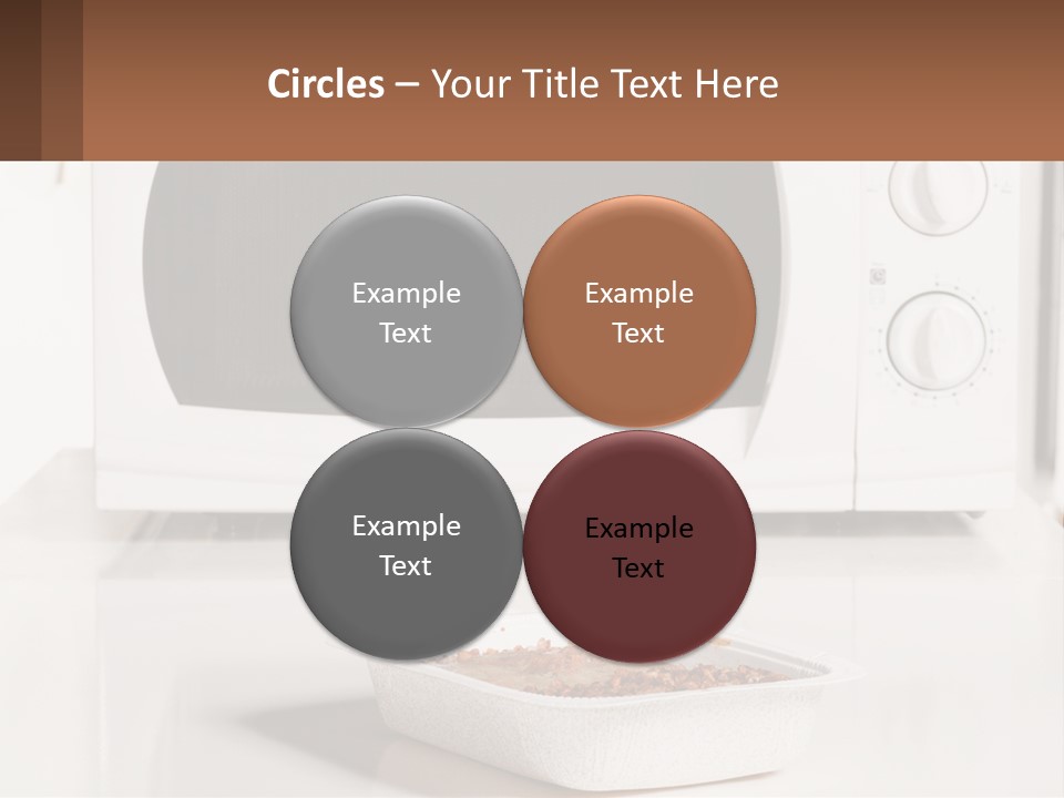A White Microwave Oven Sitting On Top Of A Counter PowerPoint Template