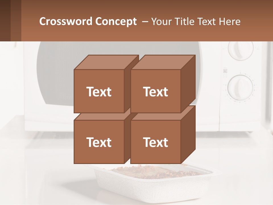 A White Microwave Oven Sitting On Top Of A Counter PowerPoint Template