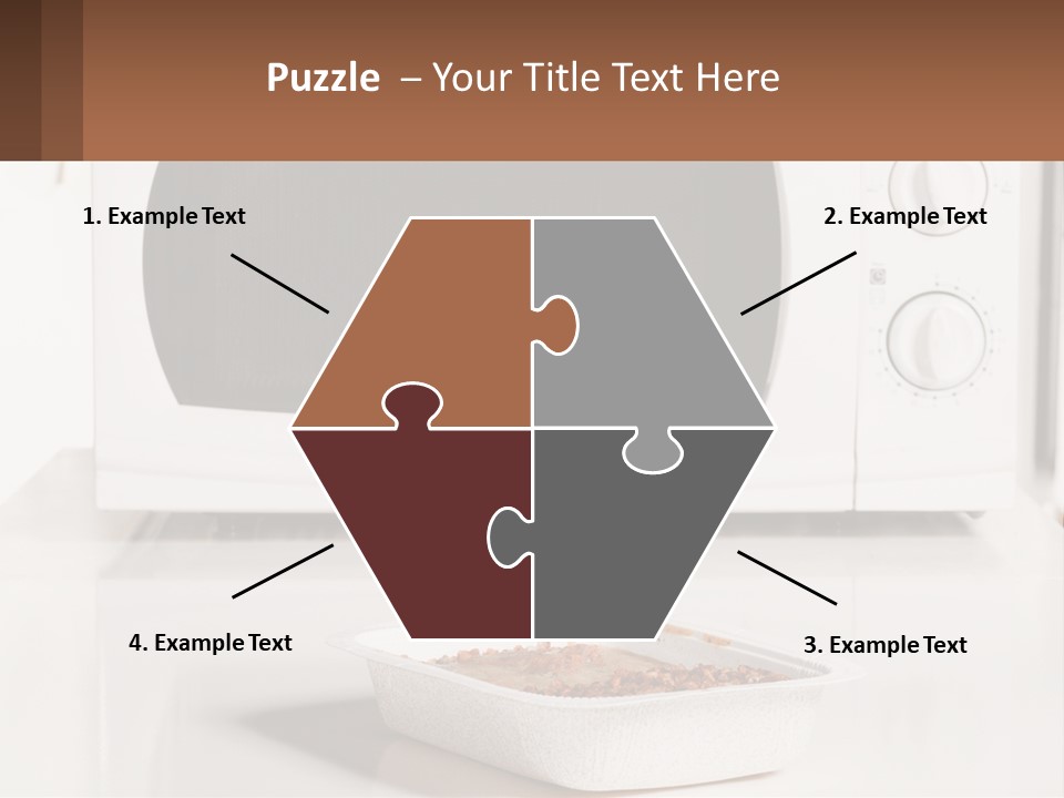 A White Microwave Oven Sitting On Top Of A Counter PowerPoint Template