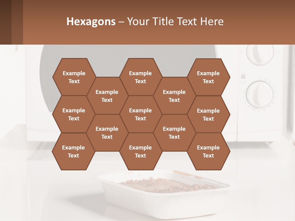 A White Microwave Oven Sitting On Top Of A Counter PowerPoint Template