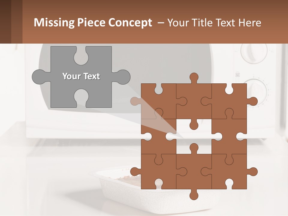 A White Microwave Oven Sitting On Top Of A Counter PowerPoint Template