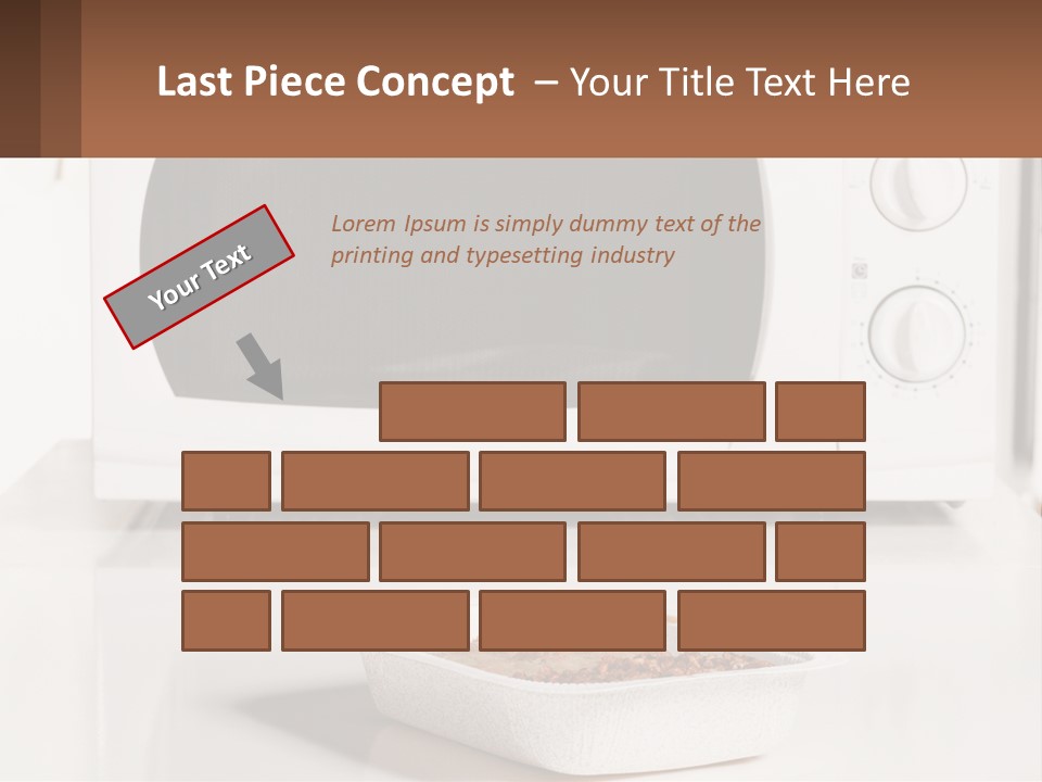 A White Microwave Oven Sitting On Top Of A Counter PowerPoint Template