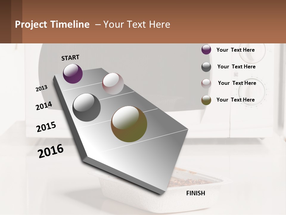 A White Microwave Oven Sitting On Top Of A Counter PowerPoint Template