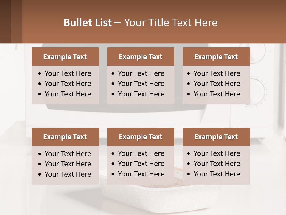 A White Microwave Oven Sitting On Top Of A Counter PowerPoint Template