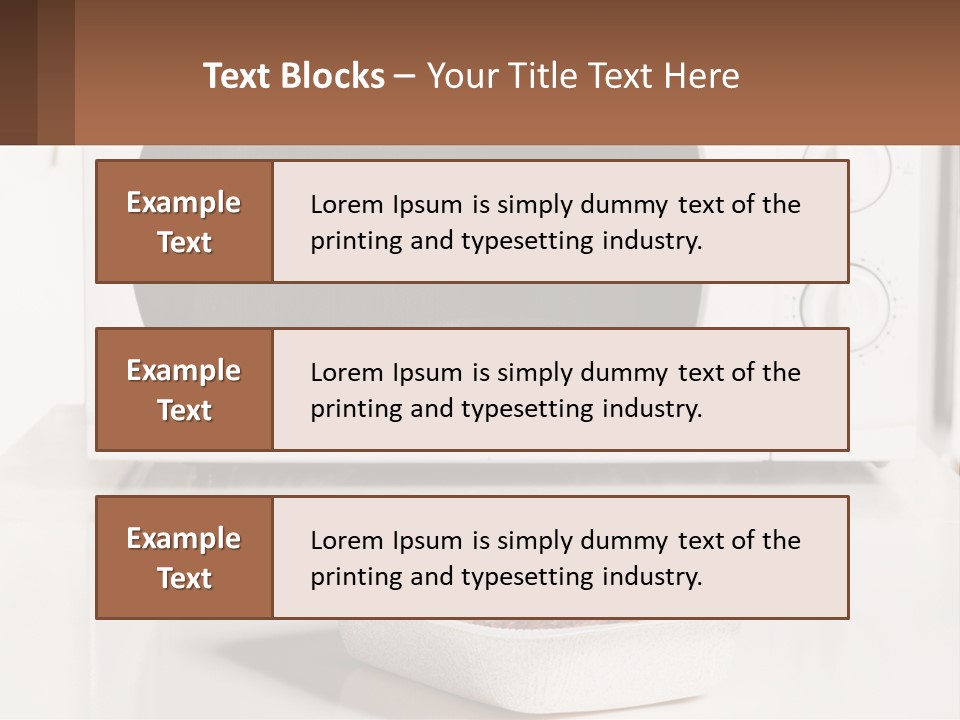 A White Microwave Oven Sitting On Top Of A Counter PowerPoint Template