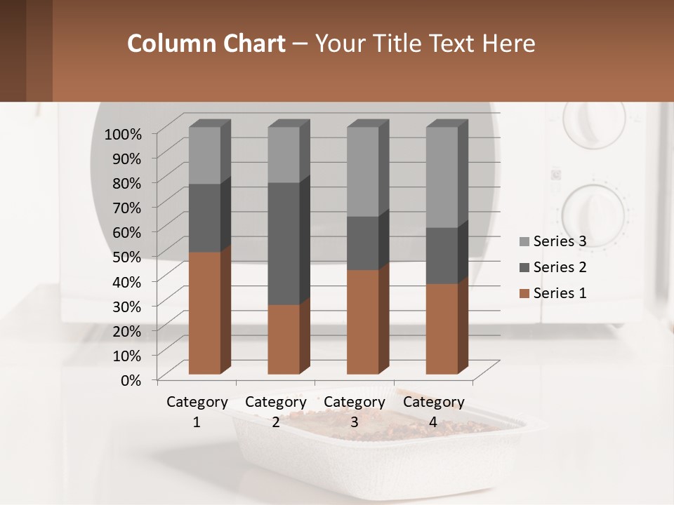 A White Microwave Oven Sitting On Top Of A Counter PowerPoint Template