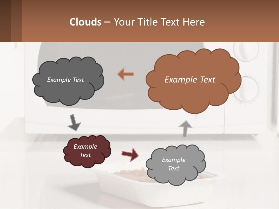 A White Microwave Oven Sitting On Top Of A Counter PowerPoint Template
