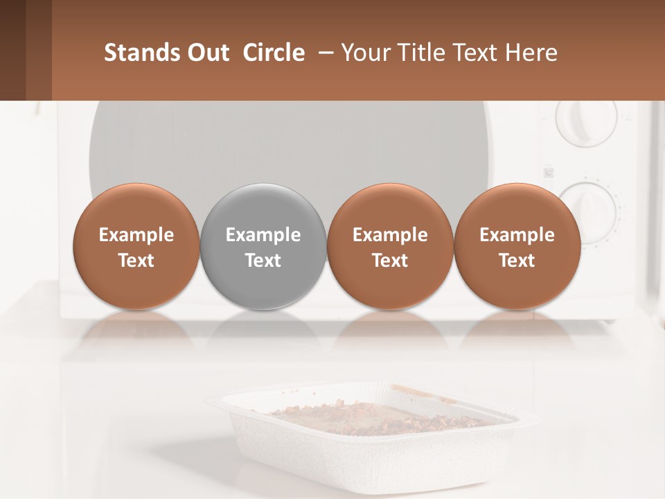 A White Microwave Oven Sitting On Top Of A Counter PowerPoint Template