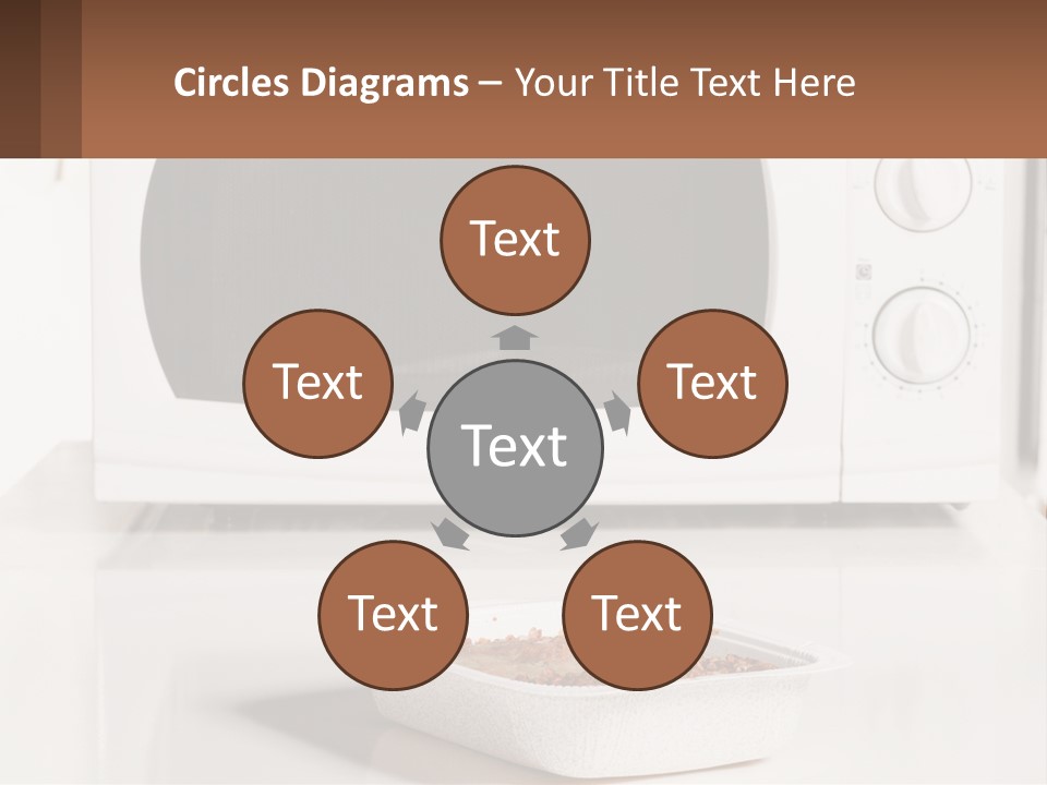A White Microwave Oven Sitting On Top Of A Counter PowerPoint Template