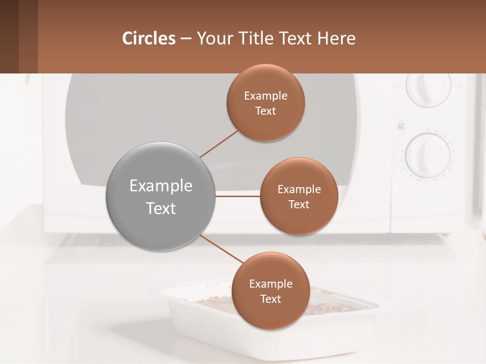 A White Microwave Oven Sitting On Top Of A Counter PowerPoint Template