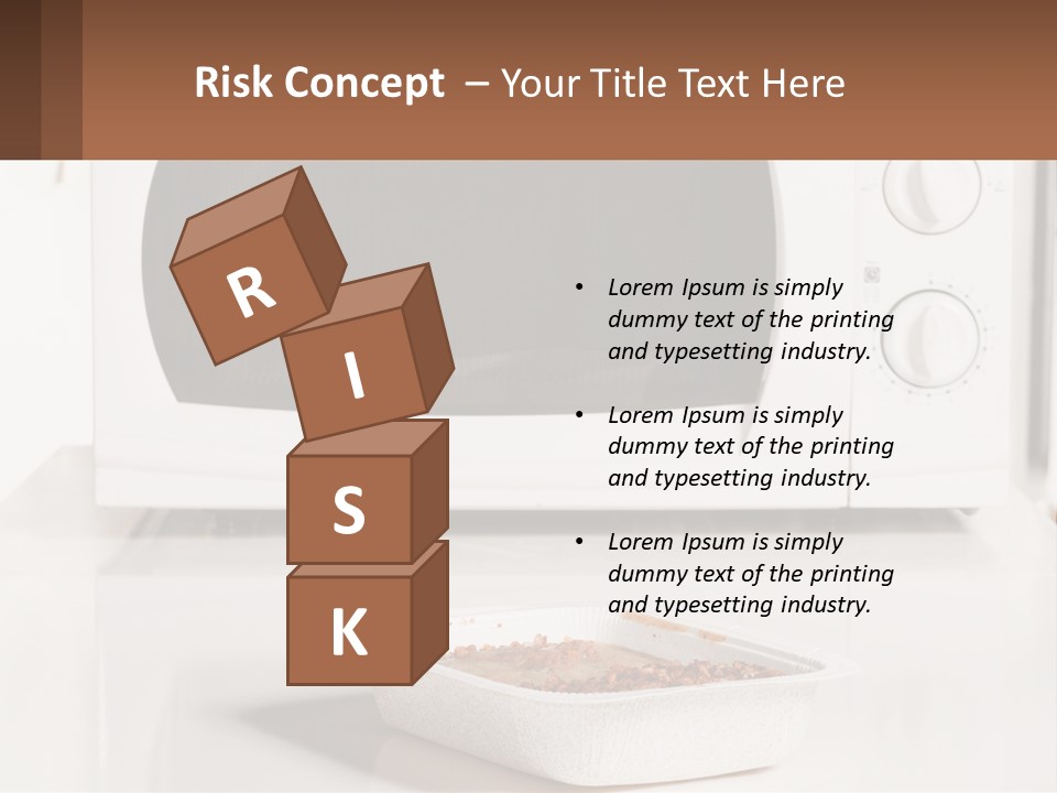 A White Microwave Oven Sitting On Top Of A Counter PowerPoint Template