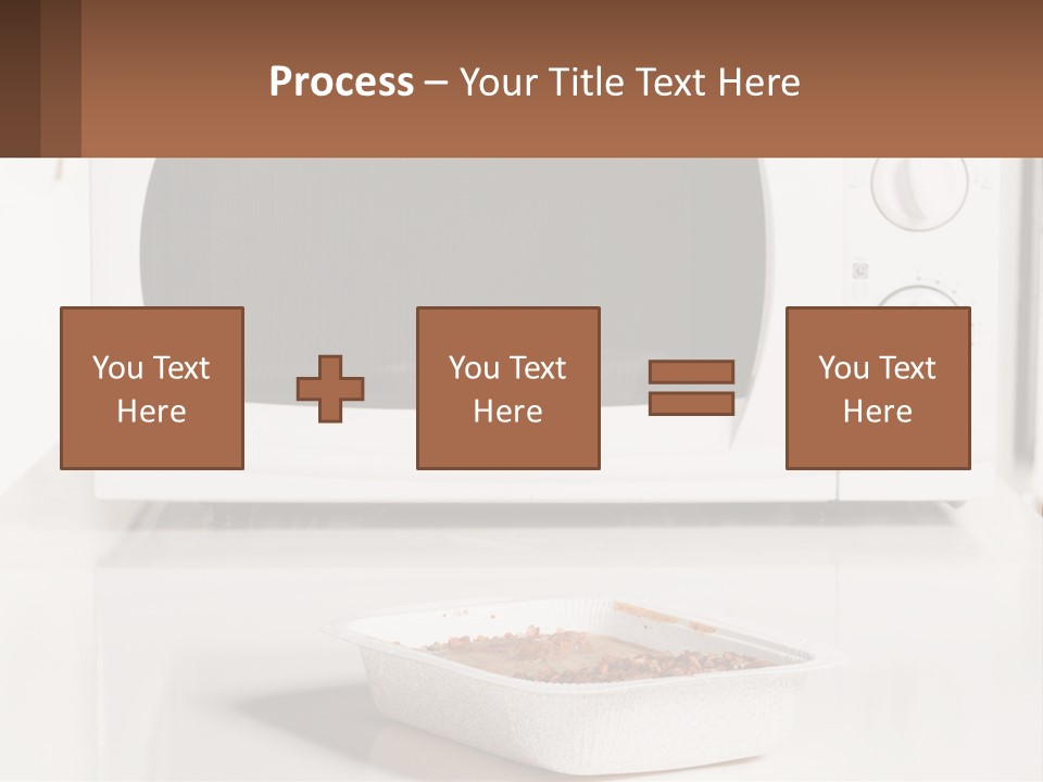A White Microwave Oven Sitting On Top Of A Counter PowerPoint Template