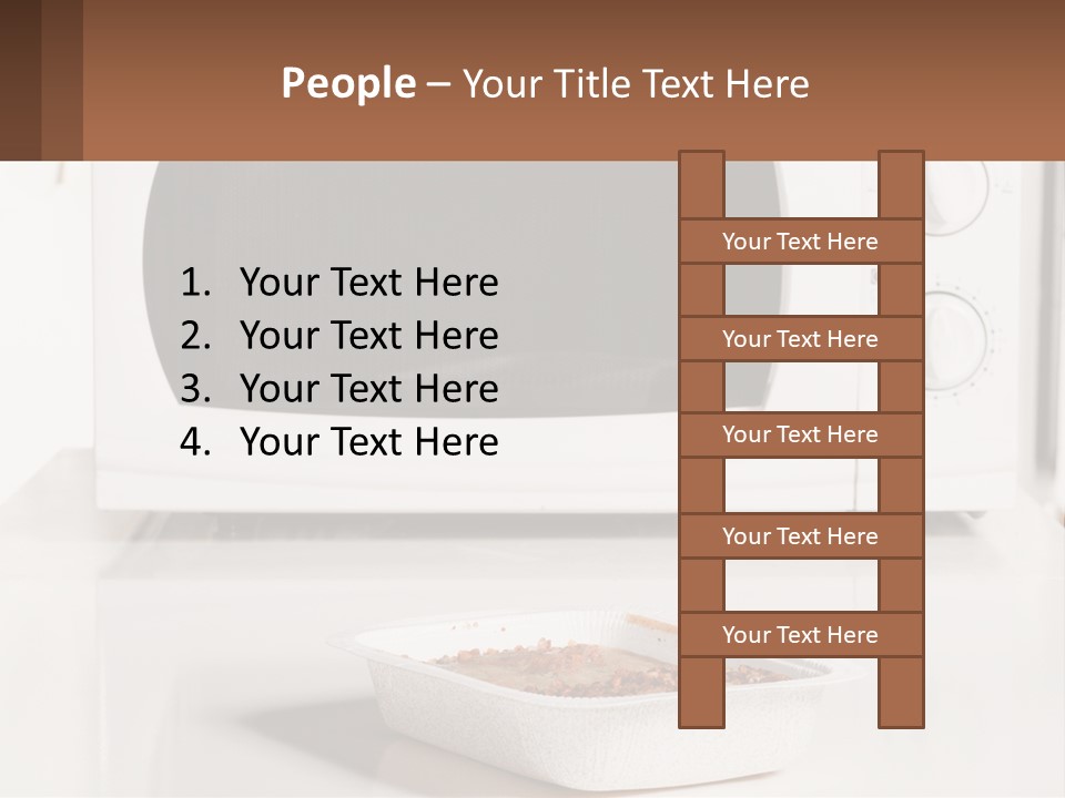 A White Microwave Oven Sitting On Top Of A Counter PowerPoint Template