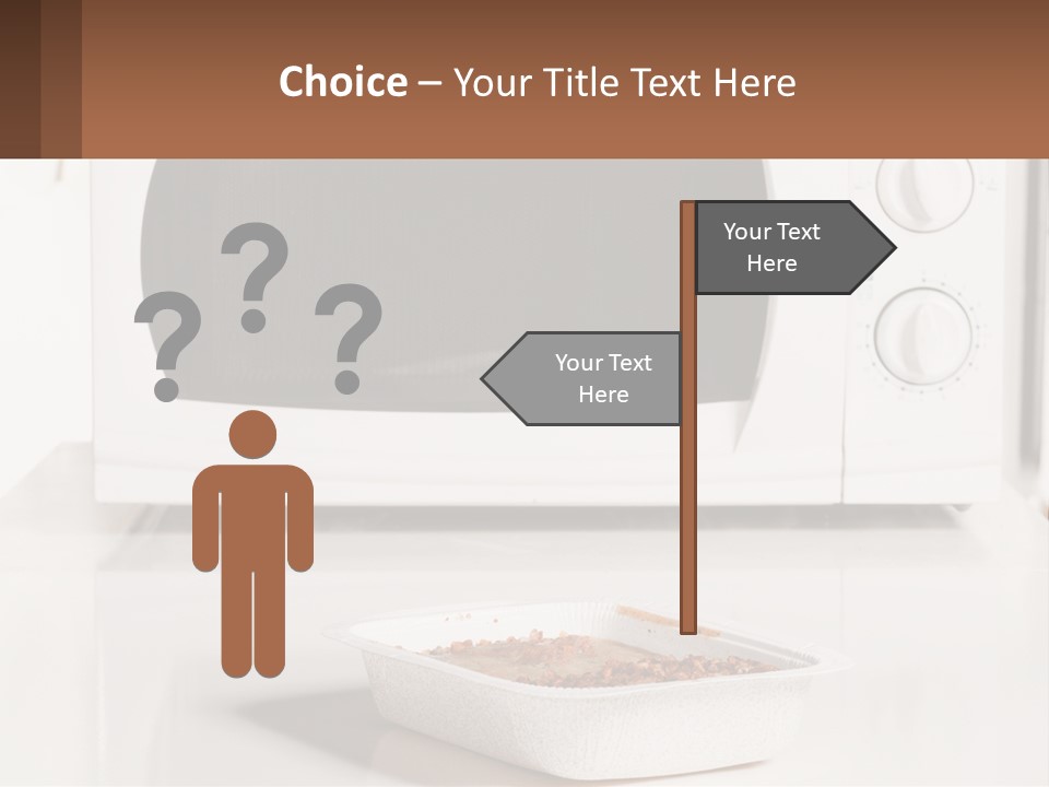 A White Microwave Oven Sitting On Top Of A Counter PowerPoint Template