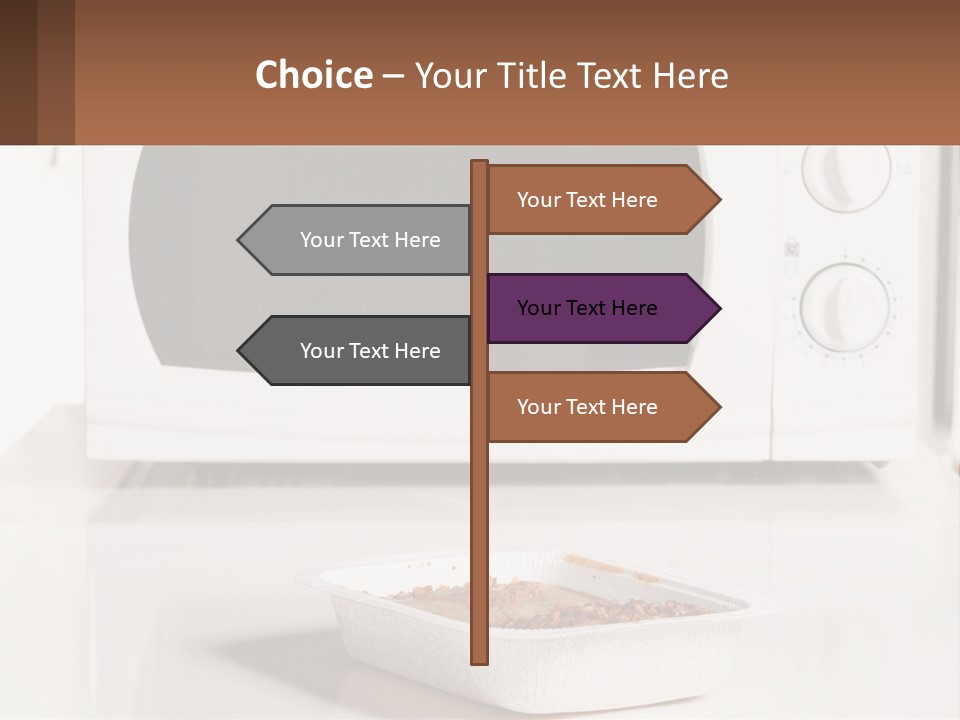 A White Microwave Oven Sitting On Top Of A Counter PowerPoint Template