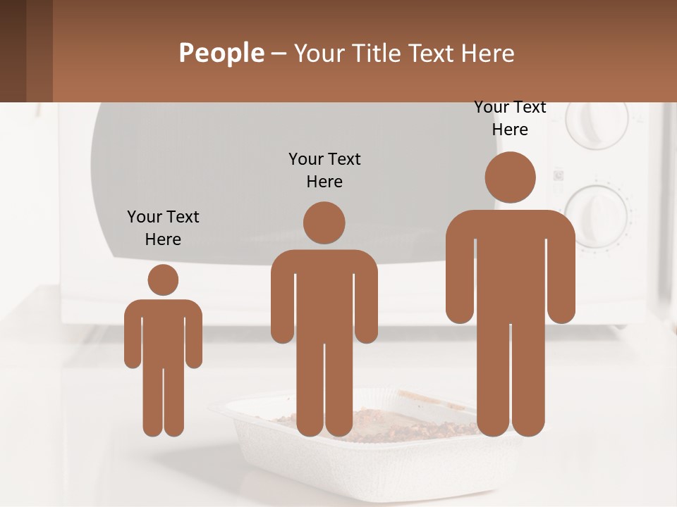 A White Microwave Oven Sitting On Top Of A Counter PowerPoint Template