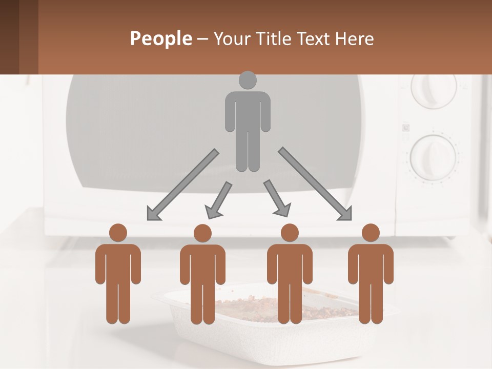 A White Microwave Oven Sitting On Top Of A Counter PowerPoint Template