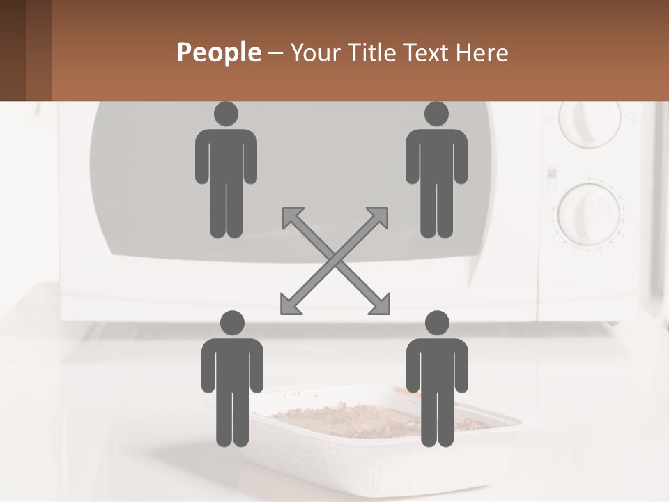 A White Microwave Oven Sitting On Top Of A Counter PowerPoint Template
