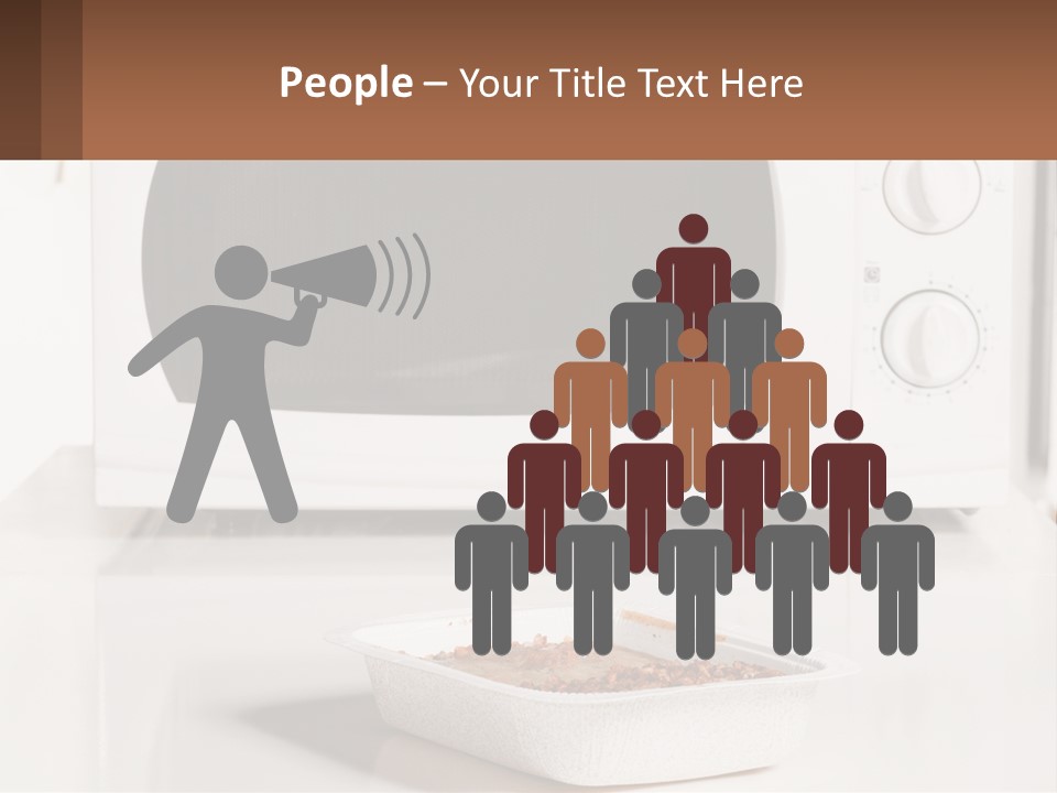 A White Microwave Oven Sitting On Top Of A Counter PowerPoint Template