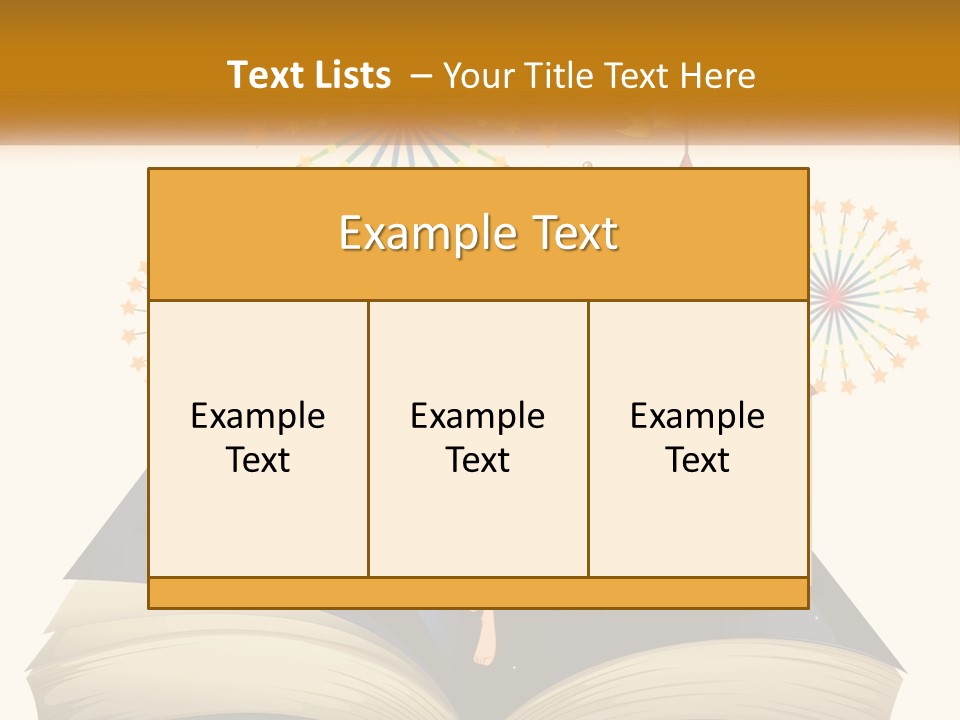 A Fairy Reading A Book With Fireworks In The Background PowerPoint Template