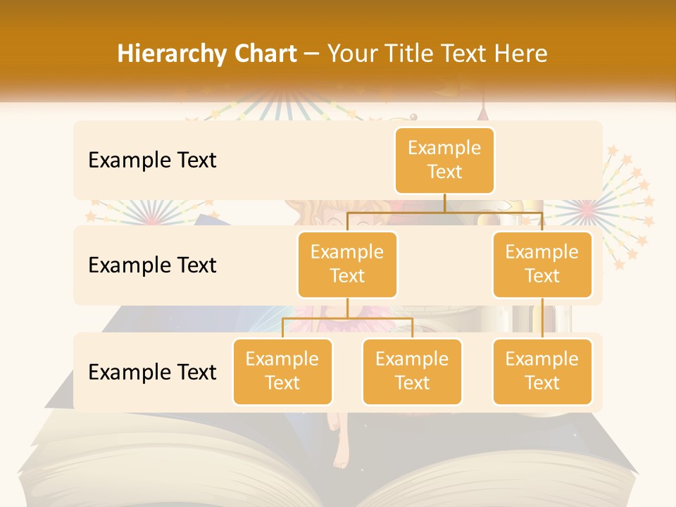 A Fairy Reading A Book With Fireworks In The Background PowerPoint Template