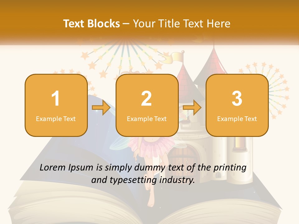 A Fairy Reading A Book With Fireworks In The Background PowerPoint Template